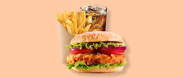 Spicy Chicken Fillet Burger Meal 