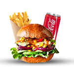 Vegetable Burger Meal 